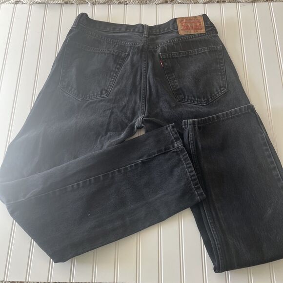 Levi's 505 Men's Jeans Size 36x34 Straight Fit Black Denim - Picture 10 of 10